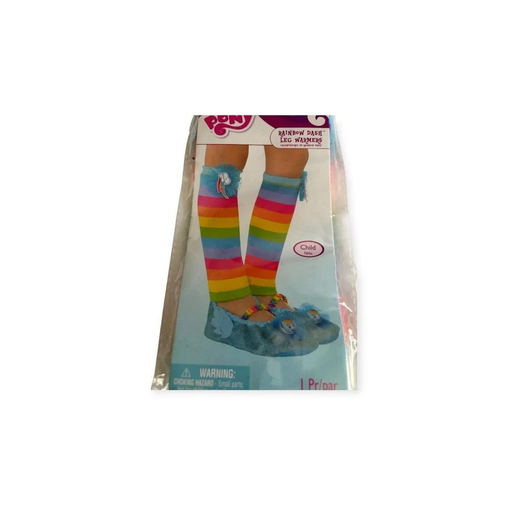 My Little Pony Leg Warmers Kids 4+ Child NEW Rainbow Dash Costume Halloween